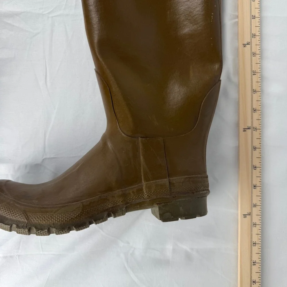 Vintage Converse Rubber Hip Waders Brown High Thigh Fishing Hunting Boots Mens 9